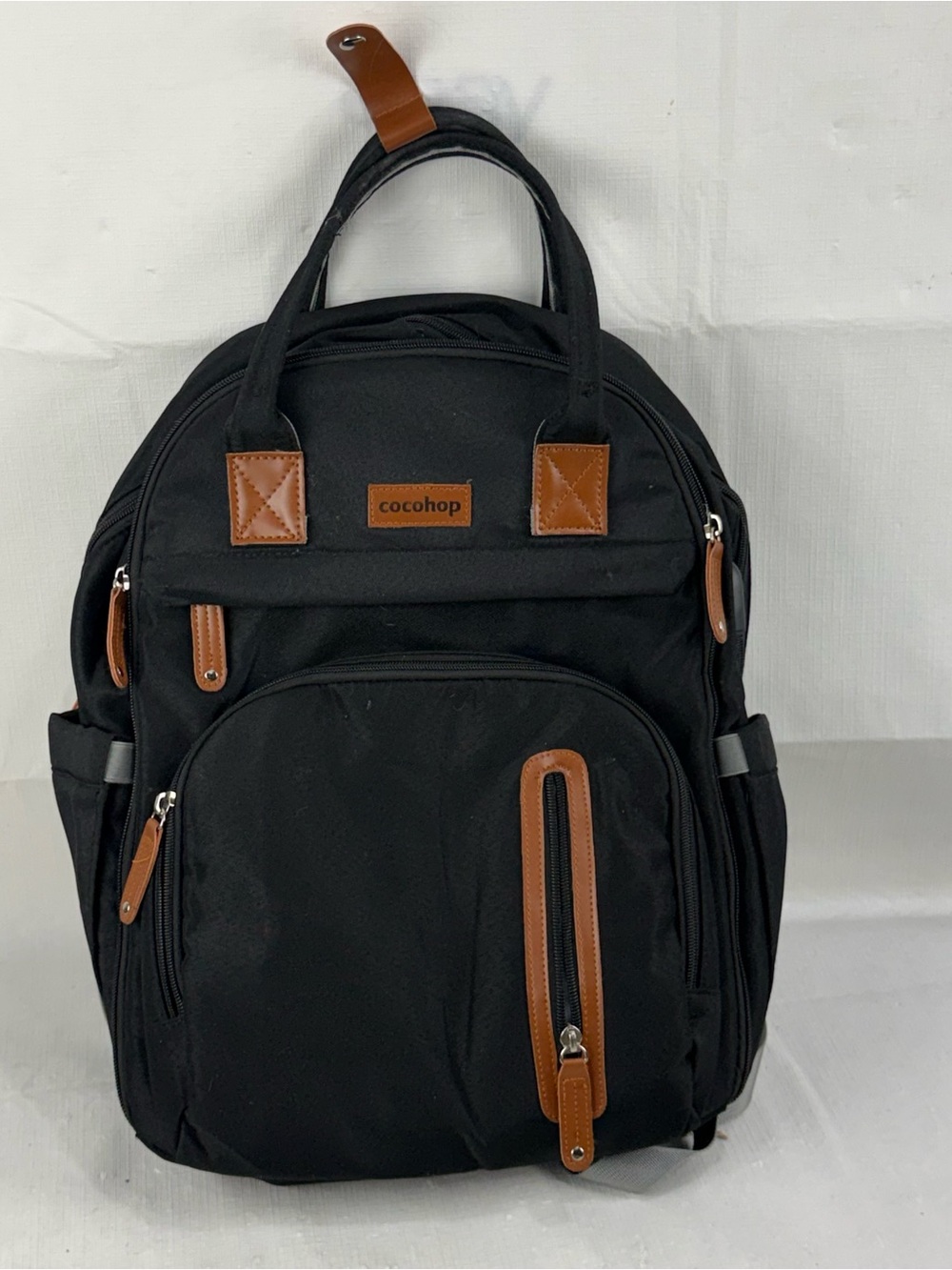 Cocohop backpack diaper-bag Black Brown 17” EUC
